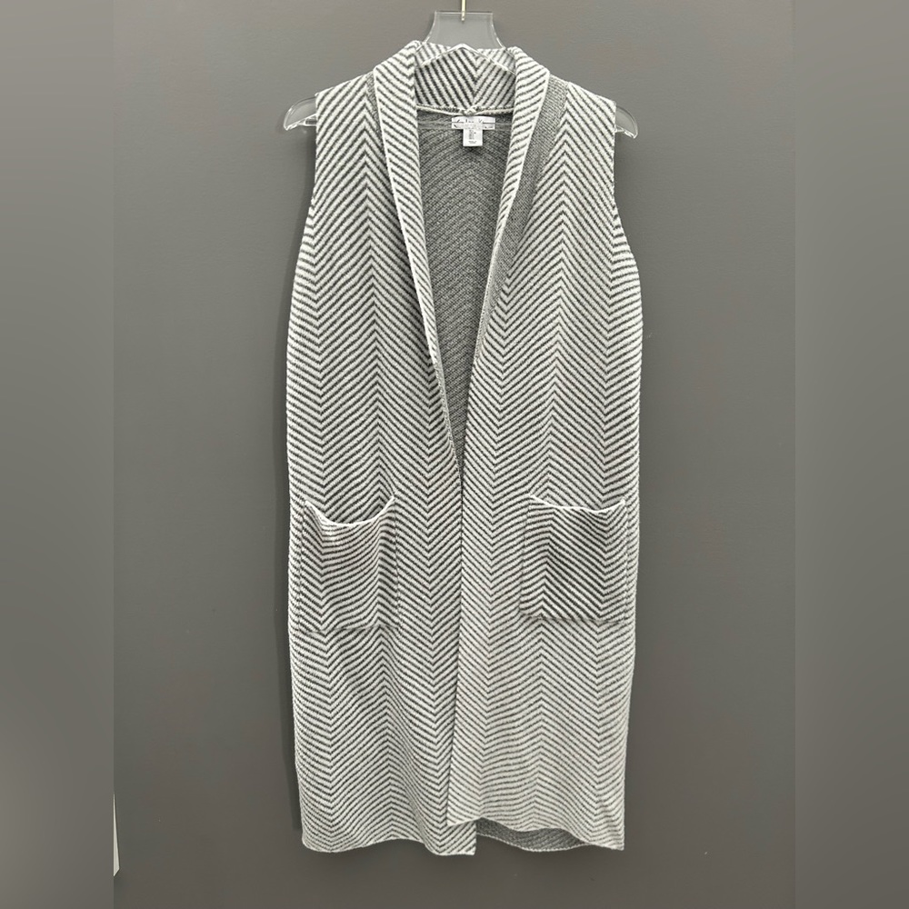 Gray Chevron Cardigan